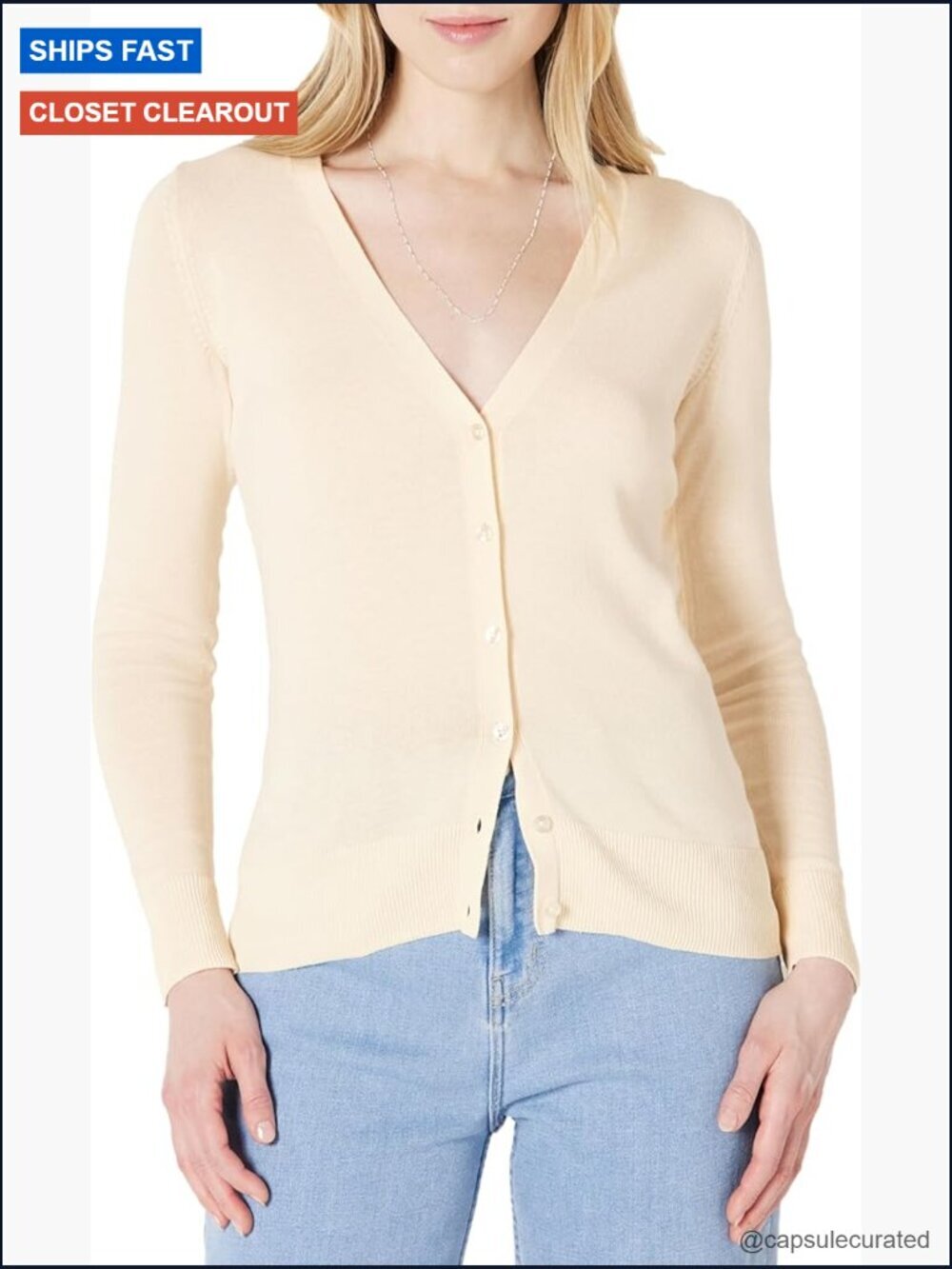 Women's Lightweight Cardigan Sweater V-Neck Button Front Long Sleeve